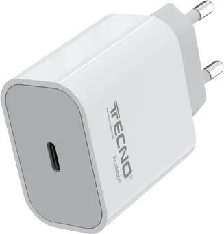 TECNO ALIMENTATORE CARICA RAPIDA TYPE C 20W 3A BIANCO TC-882