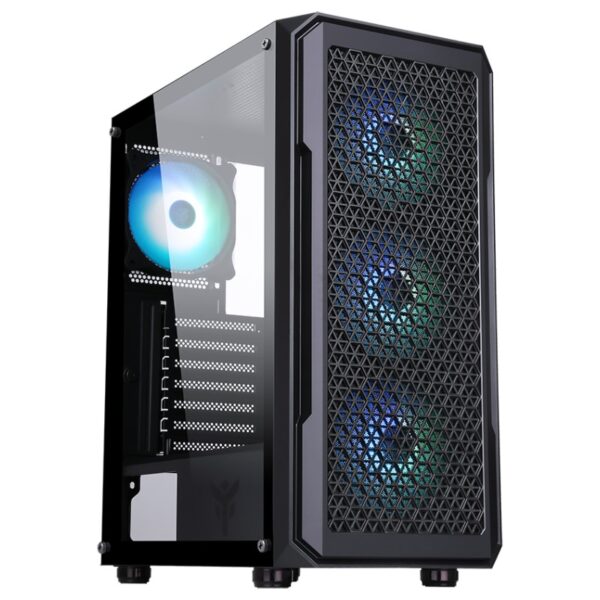 iTEK PC CASE GAMING SIX TRIANGLE MIDDLE TOWER ARGB 3 NERO ITGCAST33B