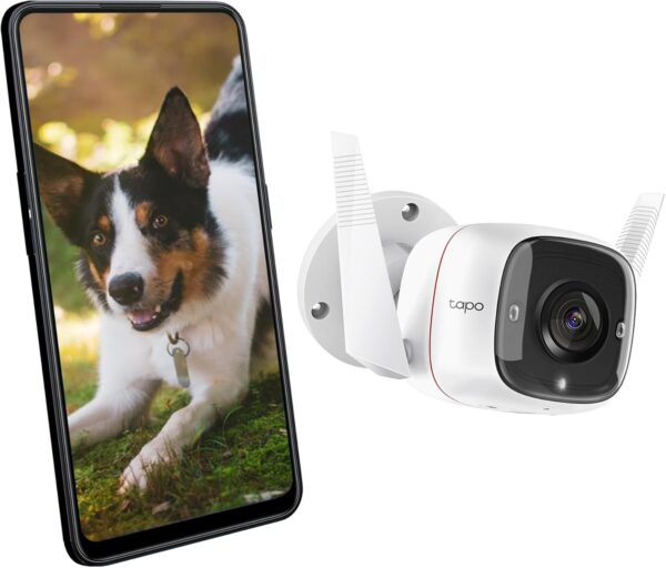 TPLINK TELECAMERA OUTDOOR WIFI/LAN 3MPX ALEXA/GOOGLE TC65