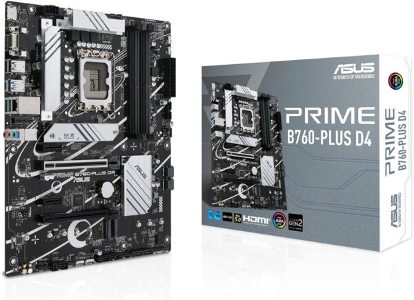ASUS MB 1700 12/13Â°GEN. B760-PLUS D4 4xDDR4 4xSATA M.2 VGA/DP/HDMI