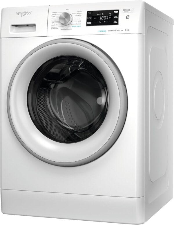 WHIRLPOOL LAVATRICE 8KG INVERTER 6Â°SE. VAPORE A 1400 GIRI FFB 846 SV IT