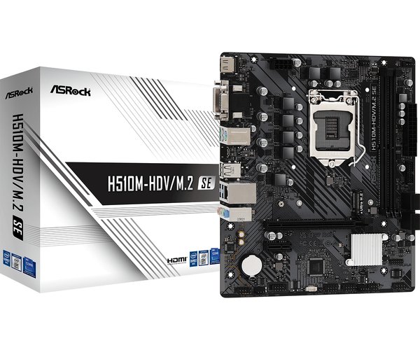 ASROCK MB 1200 10/11Â° GEN. H510M-HDV M.2 SE 2xDDR4 4xSATA VGA/DVI/HDMI