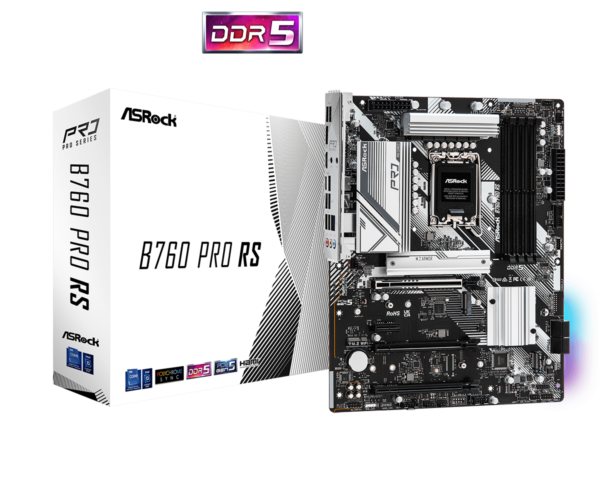 ASROCK MB 1700 12/13/14/GEN. B760 PRO RS 4xDDR5 M.2 RGB HDMI/DP
