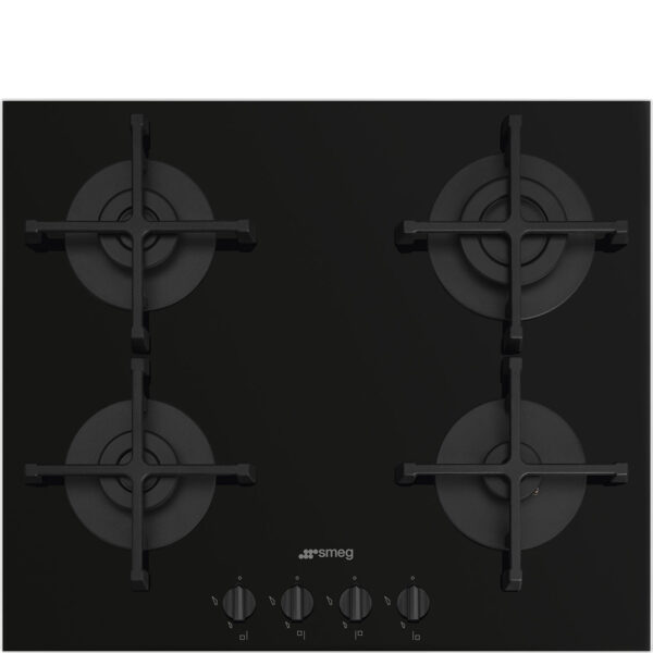 SMEG PIANO COTTURA INCASSO GAS 4 ZONE FILO 60CM NERO PV264B