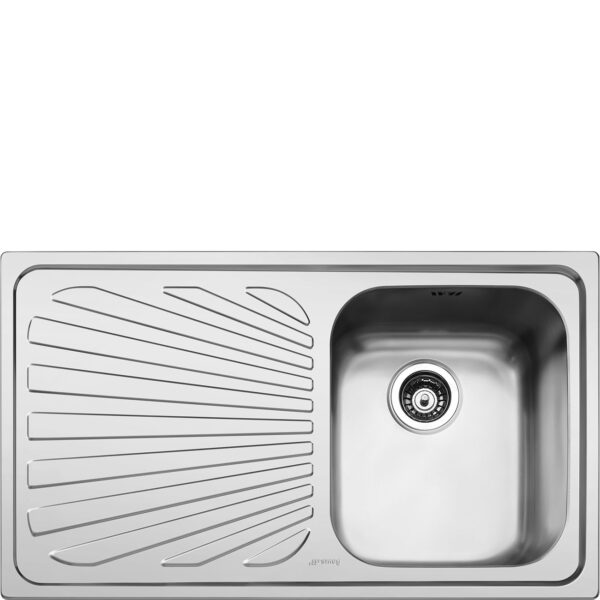 SMEG LAVELLO INOX A UNA VASCA GOCCIOLATOIO A SINISTRA SP861S