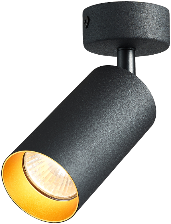 TRACON ELECTRIC PORTALAMPADA DASOFFITO NERO/ORO MAX35W SPGU10MA1GB