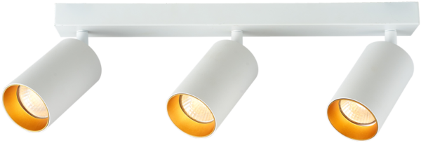 TRACON ELECTRIC PORTALAMPADA DASOFFITO BIANCO/ORO MAX3x35W SPGU10MA3GW