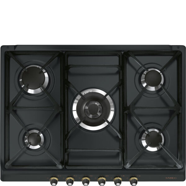 SMEG PIANO COTTURA INCASSO GAS 5 ZONE 70/75CM ANTRACITE SR775AO