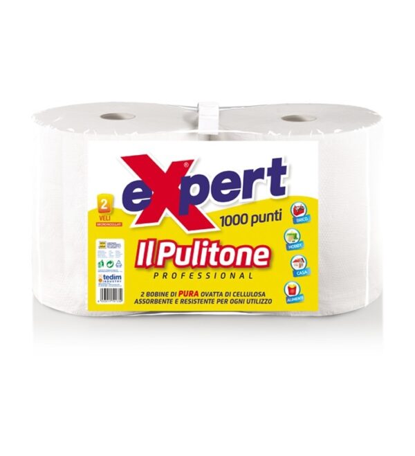 CORONA ROTOLONI CARTA 1000 PUNTI IL PULITONE COPPIA 2 BOBINE