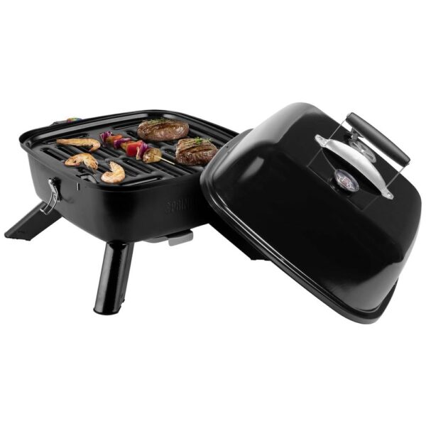 PRINCESS BARBECUE IBRIDO PORTATILE ELETTRICO/CARBONE 2000W NERO