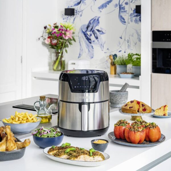 PRINCESS FRIGGITRICE AD ARIA XXL 4,5LT 1500W DISPLAY LCD NERO/INOX