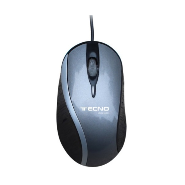 TECNO MOUSE OTTICO USB 1200DPI CAVO 120CM SILVER RETAIL TC-40