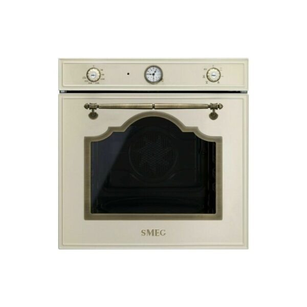 SMEG FORNO INCASSO VENTILATO CORTINA 2MANOPOLE 70LT 60CM PANNA SF700PO