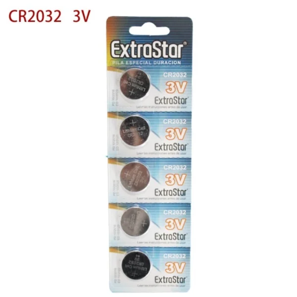EXTRASTAR BATTERIE A BOTTONE LITIO CR2032 CONFEZIONE 5PZ