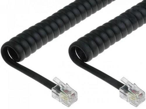 INTELLINET CAVO TELEFONICO/CORNETTA SPIRALATO RJ11 2MT NERO BULK