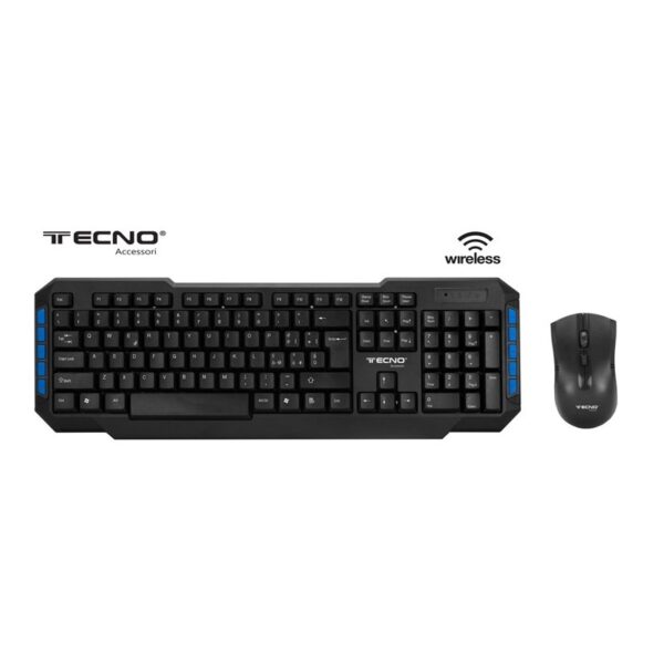 TECNO KIT TASTIERA+MOUSE WIRELESS USB NERO TC-920W RETAIL